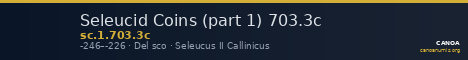 Seleucid Coins (part 1) 703.3c — CANOA