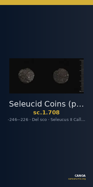 Seleucid Coins (part 1) 708 — CANOA