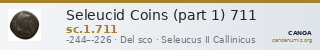 Seleucid Coins (part 1) 711 — CANOA