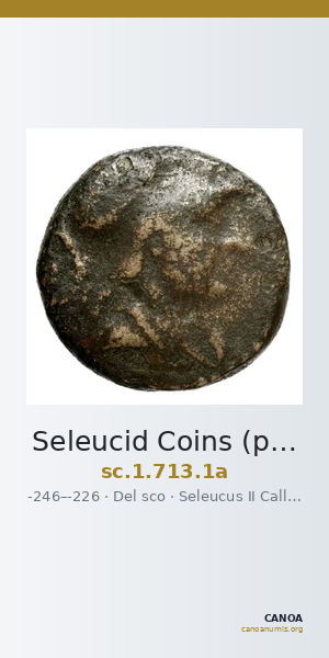 Seleucid Coins (part 1) 713.1a — CANOA