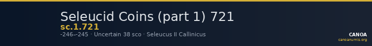 Seleucid Coins (part 1) 721 — CANOA
