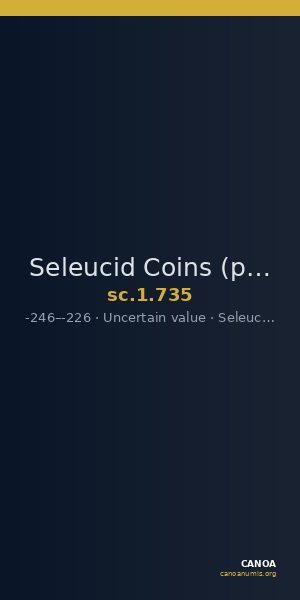 Seleucid Coins (part 1) 735 — CANOA