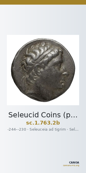 Seleucid Coins (part 1) 763.2b — CANOA