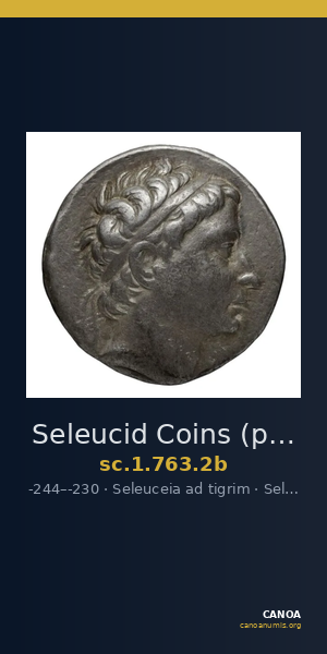 Seleucid Coins (part 1) 763.2b — CANOA