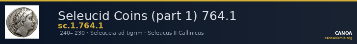 Seleucid Coins (part 1) 764.1 — CANOA