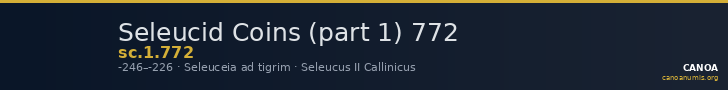Seleucid Coins (part 1) 772 — CANOA