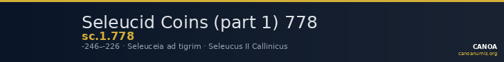 Seleucid Coins (part 1) 778 — CANOA