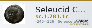 Seleucid Coins (part 1) 781.1c — CANOA