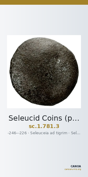 Seleucid Coins (part 1) 781.3 — CANOA