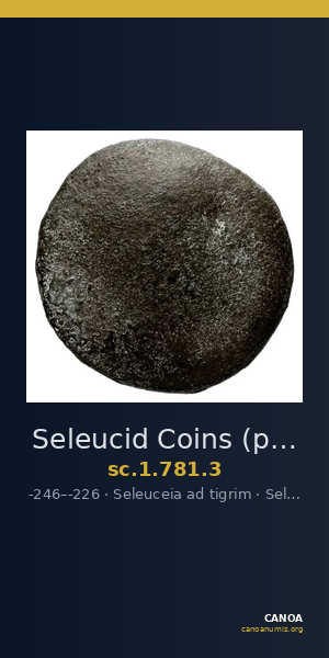 Seleucid Coins (part 1) 781.3 — CANOA