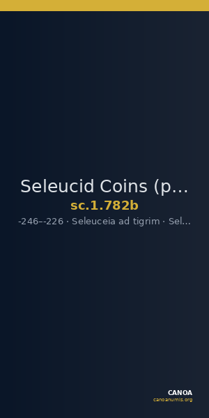 Seleucid Coins (part 1) 782b — CANOA