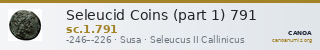 Seleucid Coins (part 1) 791 — CANOA