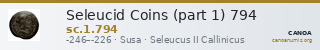 Seleucid Coins (part 1) 794 — CANOA