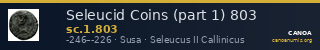 Seleucid Coins (part 1) 803 — CANOA