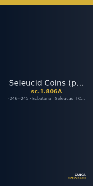 Seleucid Coins (part 1) 806A — CANOA