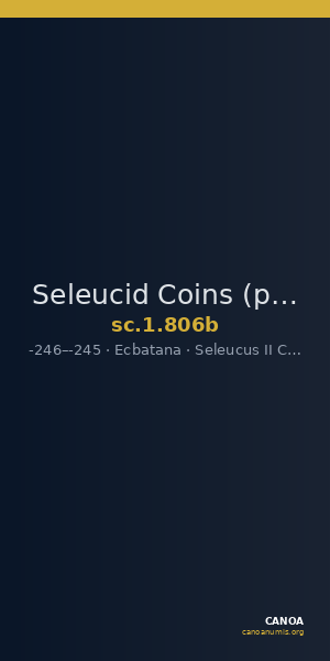 Seleucid Coins (part 1) 806b — CANOA