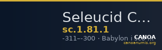 Seleucid Coins (part 1) 81.1 — CANOA