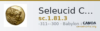 Seleucid Coins (part 1) 81.3 — CANOA