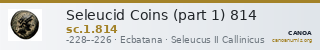 Seleucid Coins (part 1) 814 — CANOA