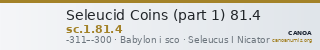 Seleucid Coins (part 1) 81.4 — CANOA