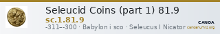 Seleucid Coins (part 1) 81.9 — CANOA
