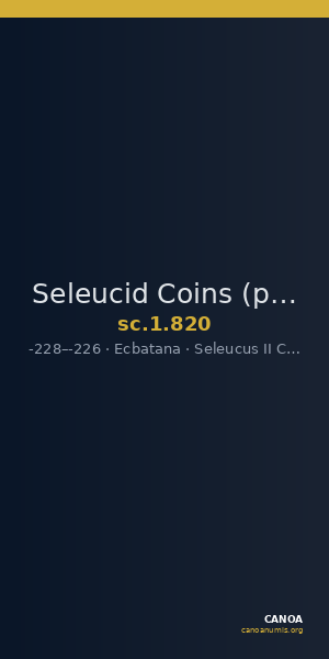 Seleucid Coins (part 1) 820 — CANOA