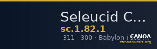 Seleucid Coins (part 1) 82.1 — CANOA