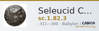 Seleucid Coins (part 1) 82.3 — CANOA