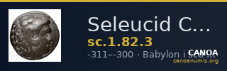 Seleucid Coins (part 1) 82.3 — CANOA