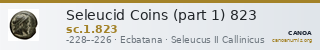 Seleucid Coins (part 1) 823 — CANOA