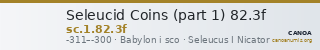 Seleucid Coins (part 1) 82.3f — CANOA