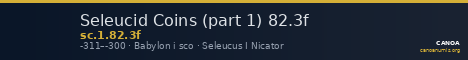 Seleucid Coins (part 1) 82.3f — CANOA