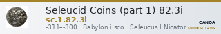 Seleucid Coins (part 1) 82.3i — CANOA