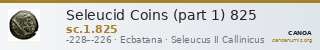 Seleucid Coins (part 1) 825 — CANOA