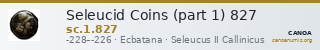 Seleucid Coins (part 1) 827 — CANOA
