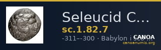 Seleucid Coins (part 1) 82.7 — CANOA