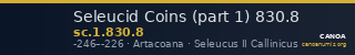 Seleucid Coins (part 1) 830.8 — CANOA