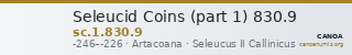 Seleucid Coins (part 1) 830.9 — CANOA