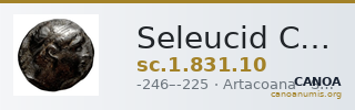 Seleucid Coins (part 1) 831.10 — CANOA