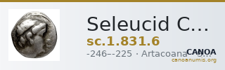 Seleucid Coins (part 1) 831.6 — CANOA