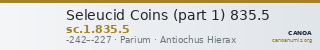 Seleucid Coins (part 1) 835.5 — CANOA