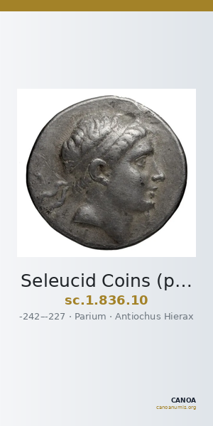 Seleucid Coins (part 1) 836.10 — CANOA