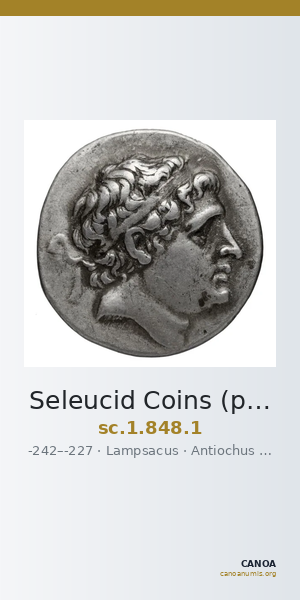 Seleucid Coins (part 1) 848.1 — CANOA