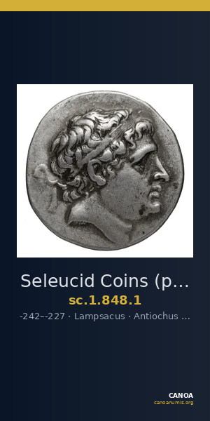 Seleucid Coins (part 1) 848.1 — CANOA