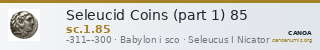 Seleucid Coins (part 1) 85 — CANOA