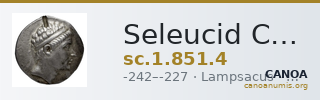 Seleucid Coins (part 1) 851.4 — CANOA