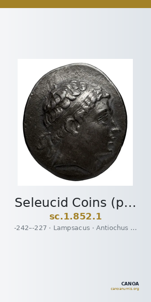 Seleucid Coins (part 1) 852.1 — CANOA