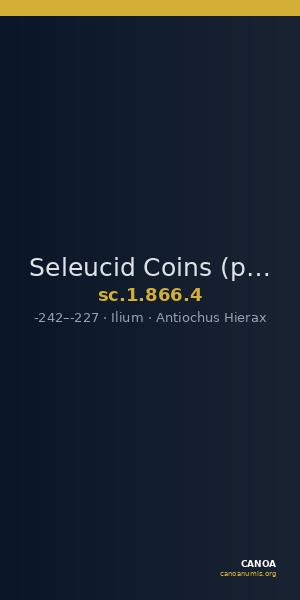 Seleucid Coins (part 1) 866.4 — CANOA