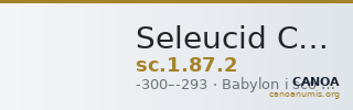 Seleucid Coins (part 1) 87.2 — CANOA