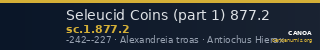 Seleucid Coins (part 1) 877.2 — CANOA
